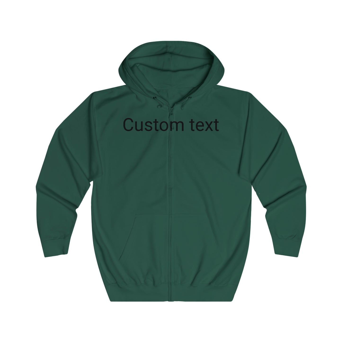 Custom Text or Design Unisex Full Zip Hoodie