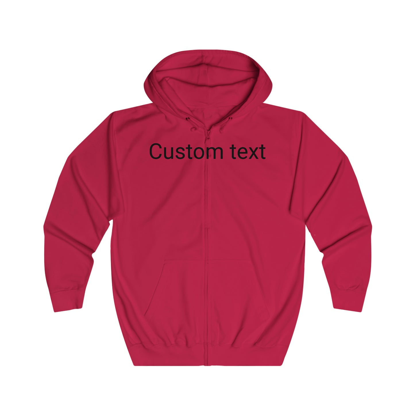 Custom Text or Design Unisex Full Zip Hoodie