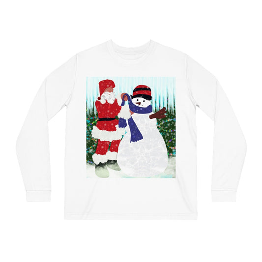 Christmas snowman Unisex Shifts Dry Organic Long Sleeve Tee - Mina's Planet