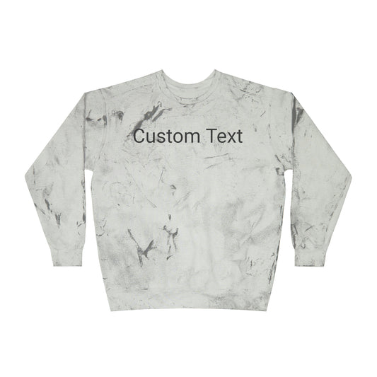 Customize Text or Design Unisex Color Blast Crewneck Sweatshirt