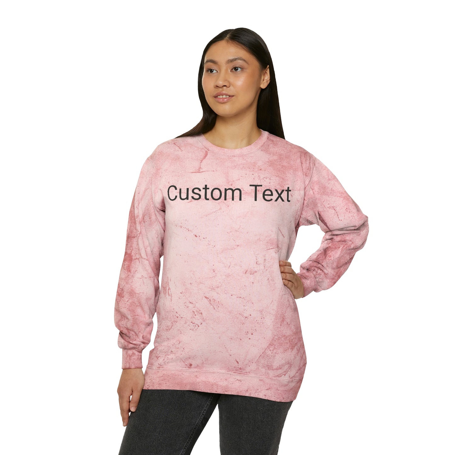 Customize Text or Design Unisex Color Blast Crewneck Sweatshirt