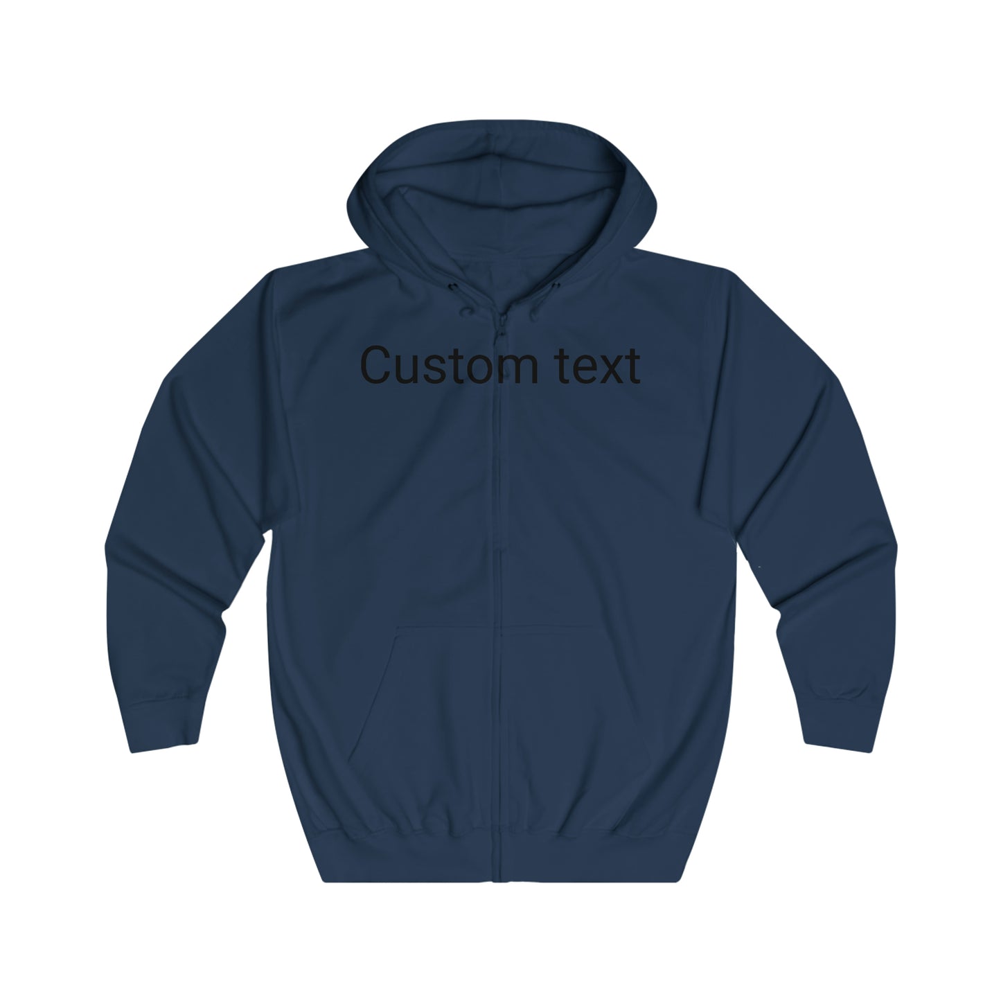 Custom Text or Design Unisex Full Zip Hoodie