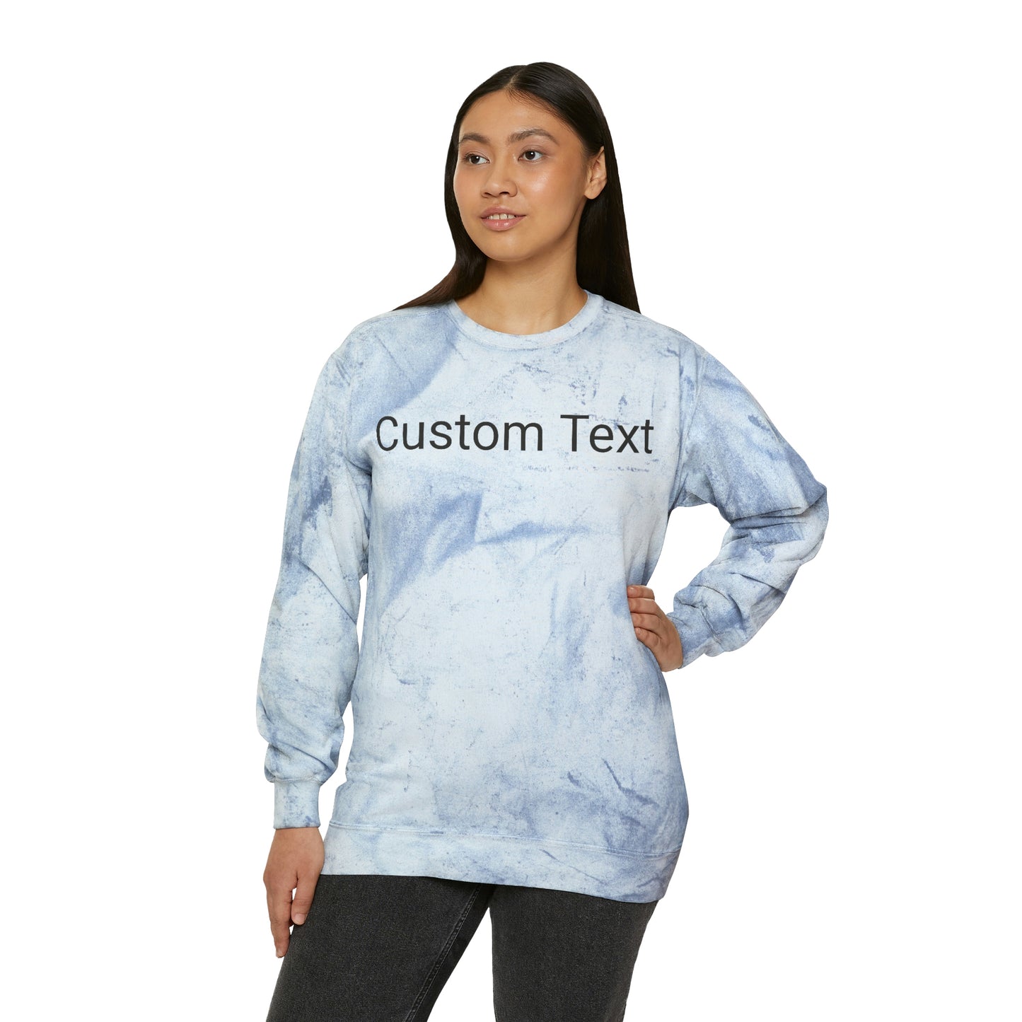 Customize Text or Design Unisex Color Blast Crewneck Sweatshirt