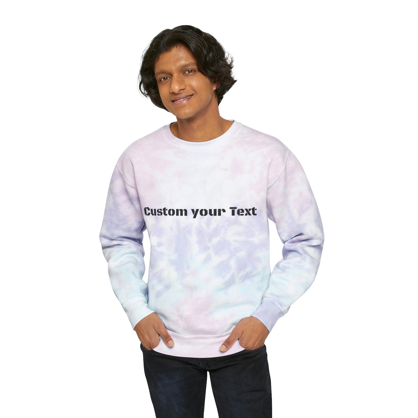 Customize Text or Design Unisex Tie-Dye Sweatshirt