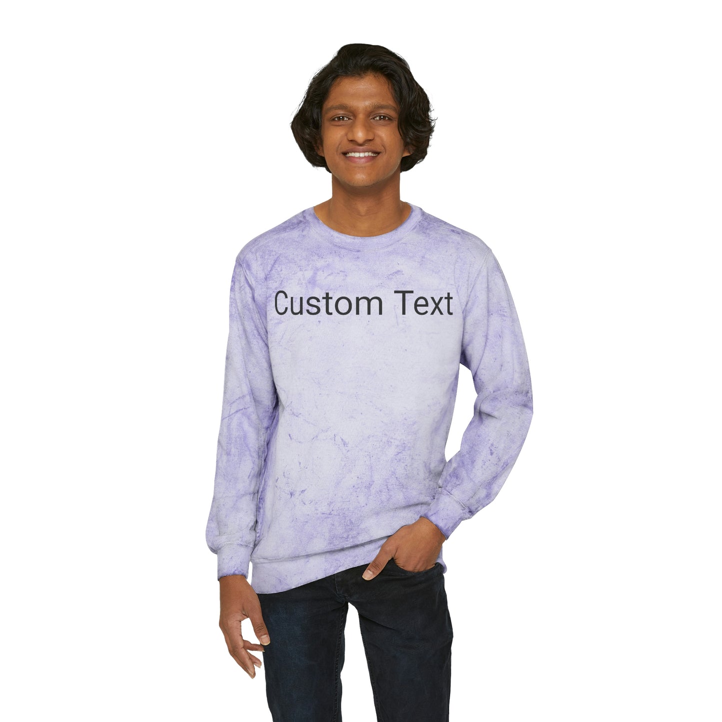 Customize Text or Design Unisex Color Blast Crewneck Sweatshirt