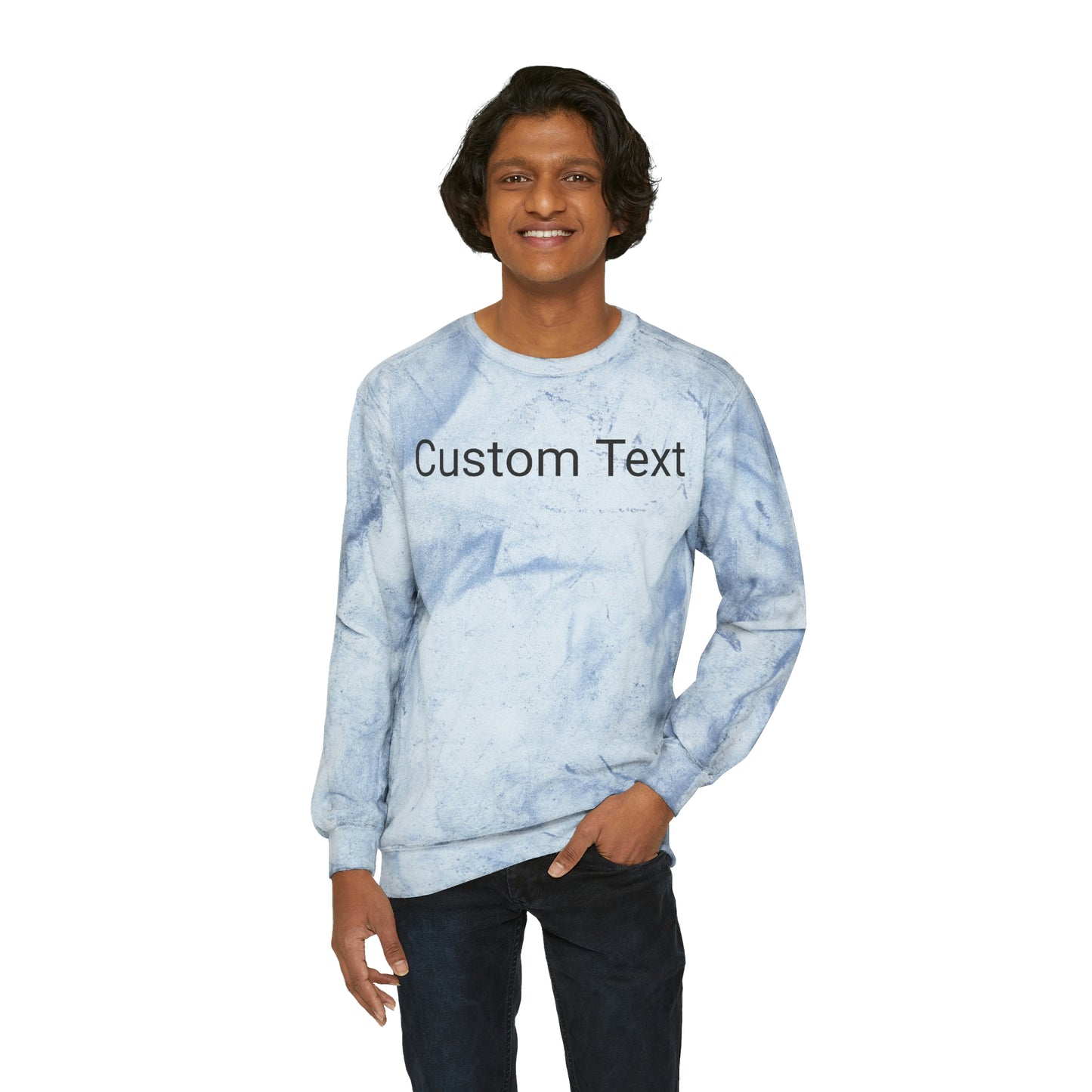 Customize Text or Design Unisex Color Blast Crewneck Sweatshirt