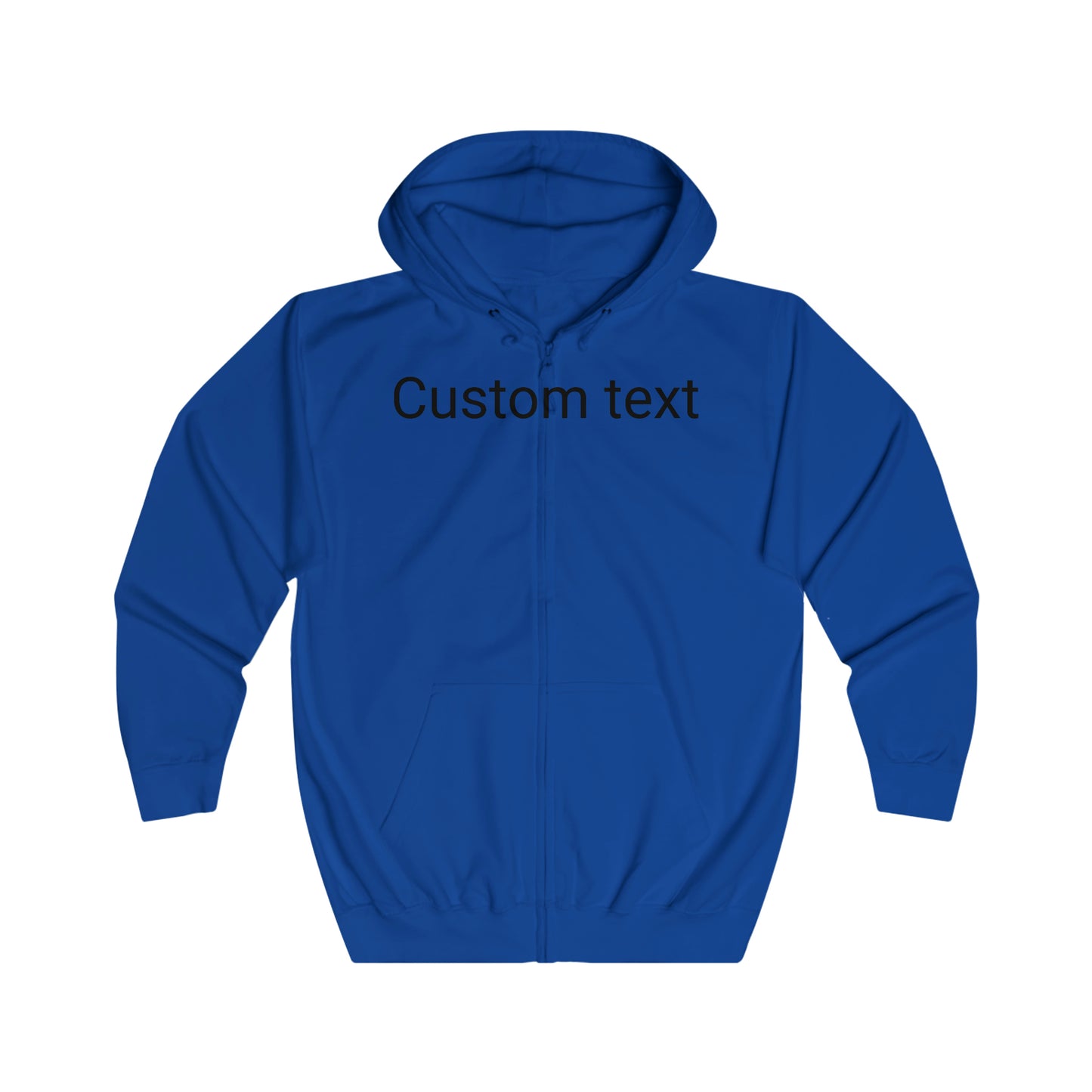 Custom Text or Design Unisex Full Zip Hoodie