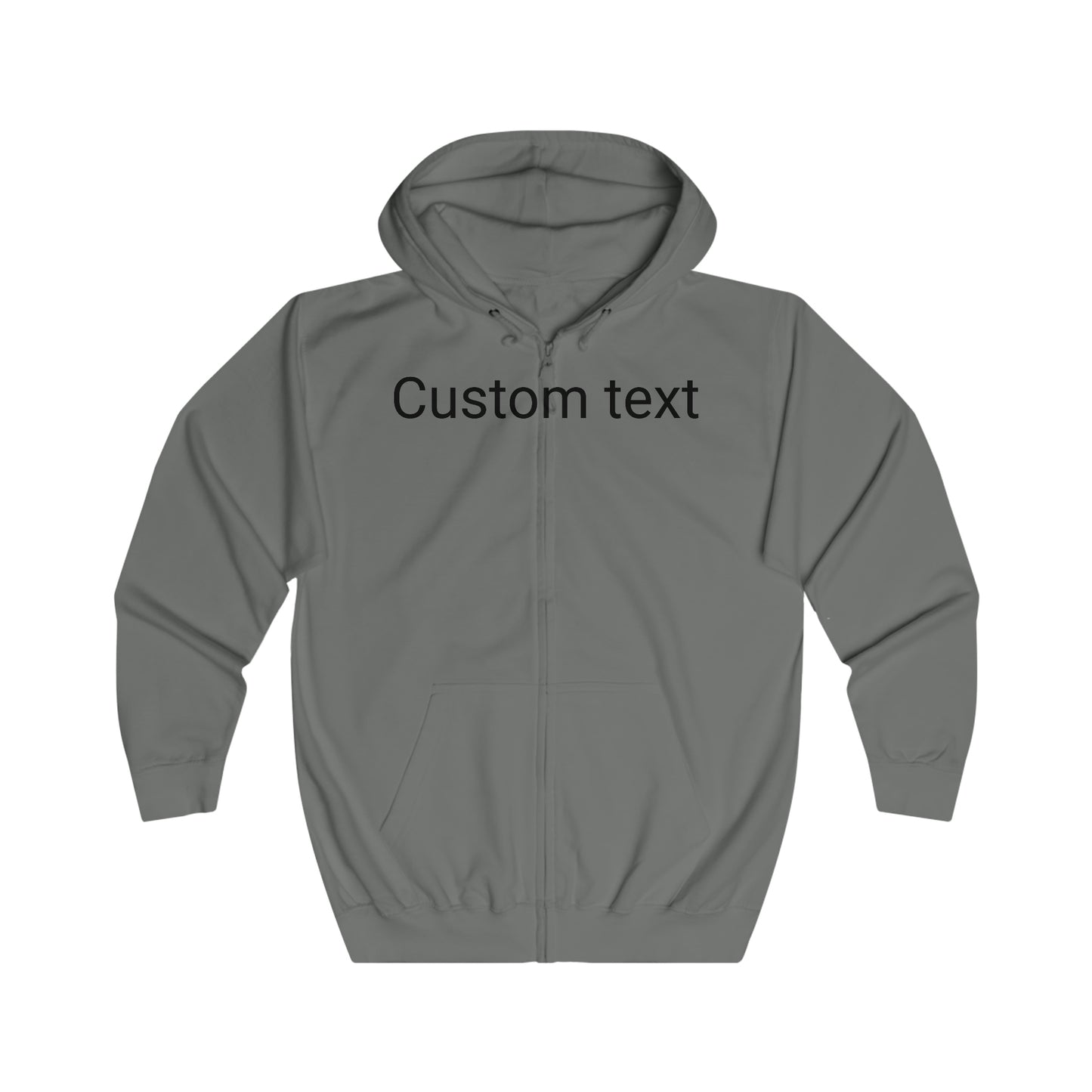 Custom Text or Design Unisex Full Zip Hoodie