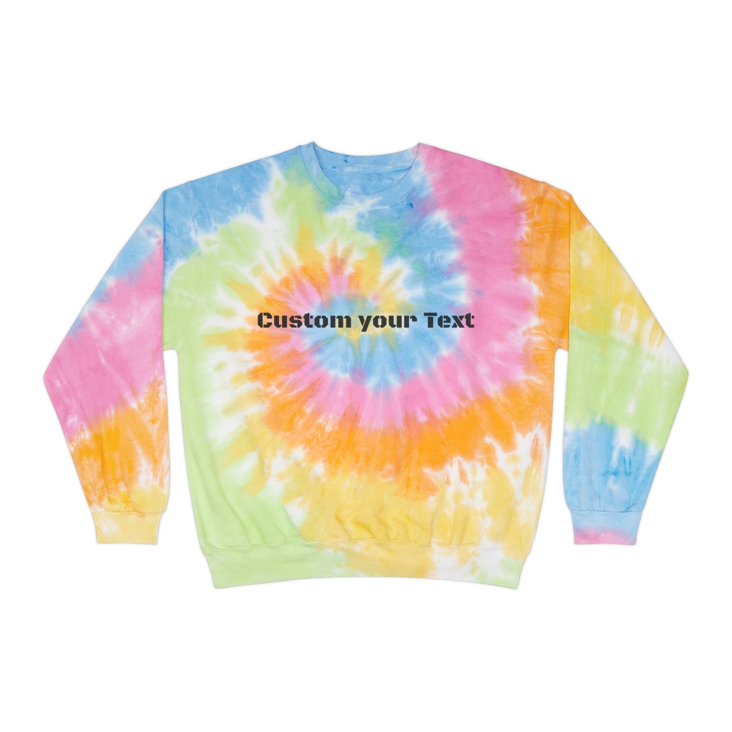 Customize Text or Design Unisex Tie-Dye Sweatshirt