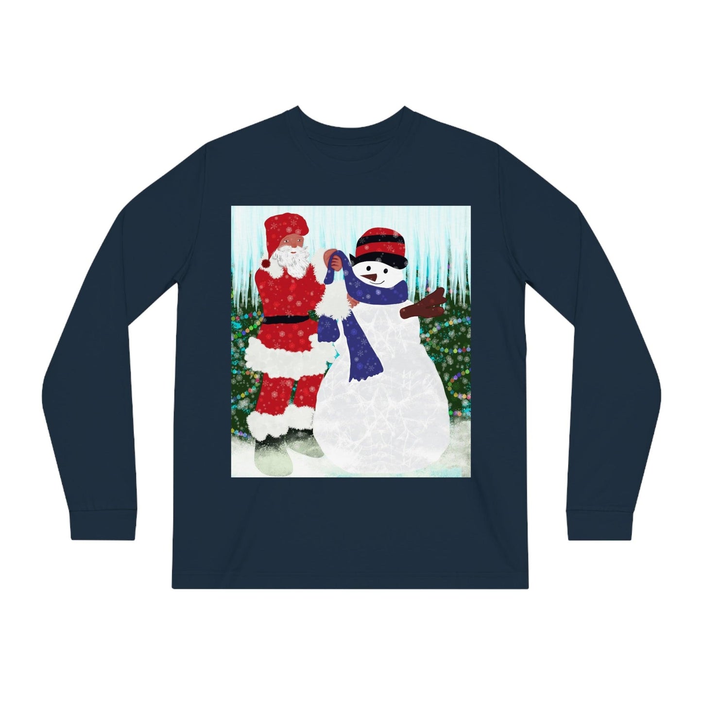 Christmas snowman Unisex Shifts Dry Organic Long Sleeve Tee - Mina's Planet