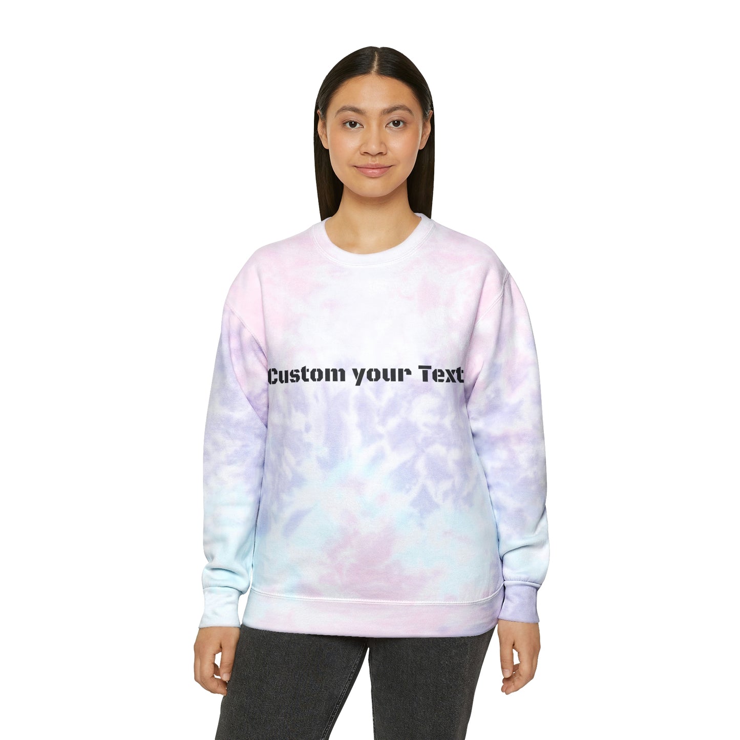 Customize Text or Design Unisex Tie-Dye Sweatshirt