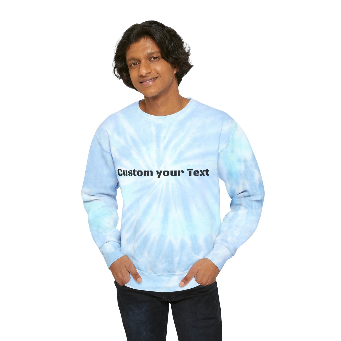 Customize Text or Design Unisex Tie-Dye Sweatshirt