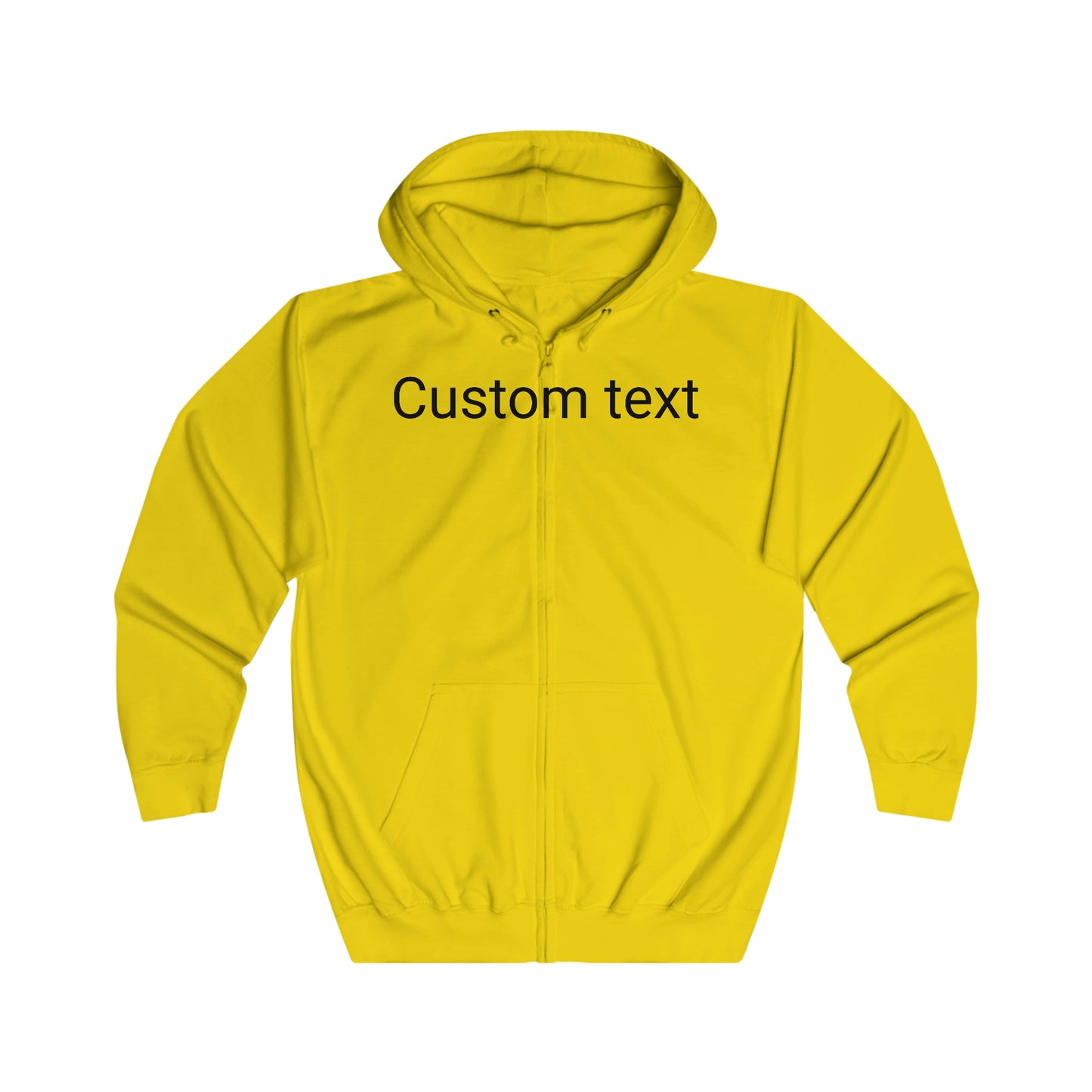 Custom Text or Design Unisex Full Zip Hoodie