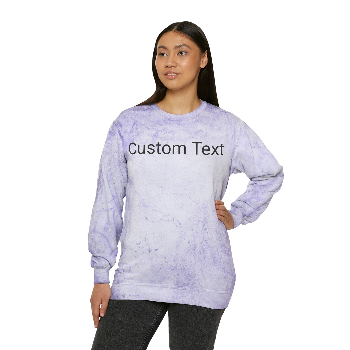 Customize Text or Design Unisex Color Blast Crewneck Sweatshirt