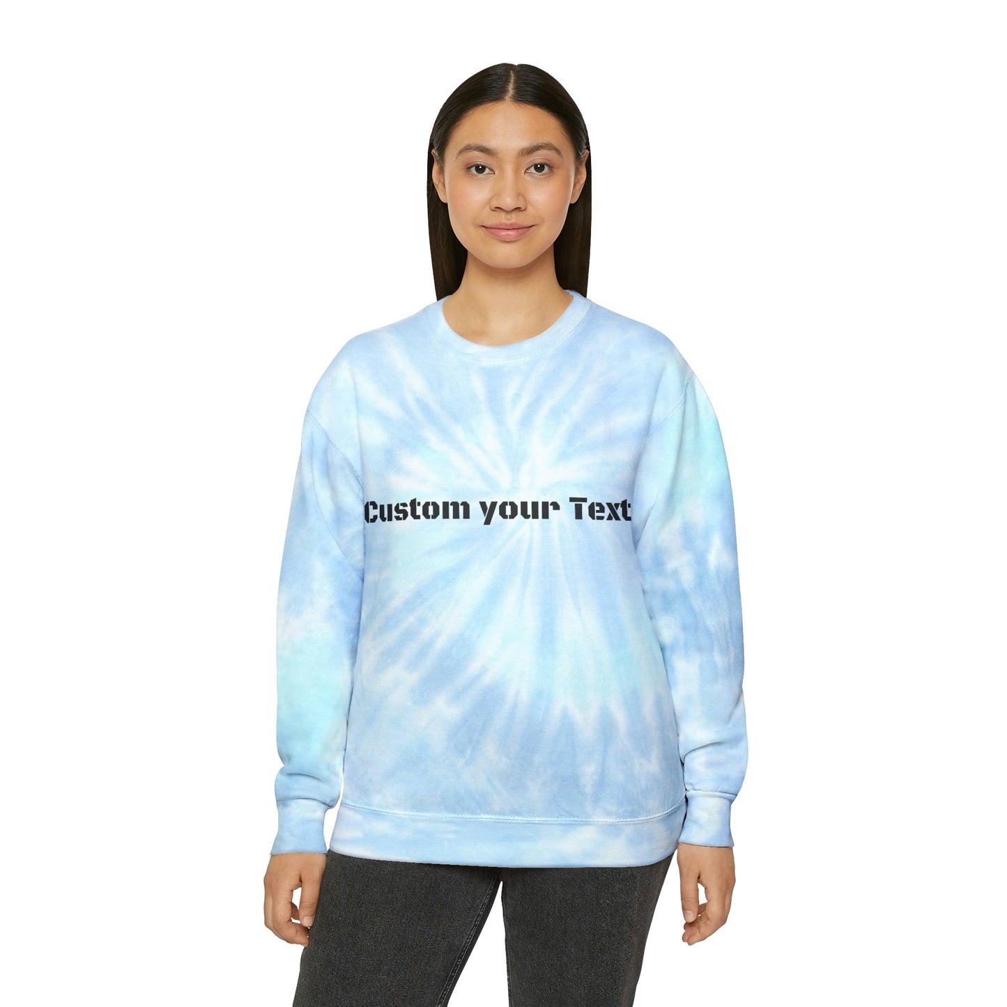 Customize Text or Design Unisex Tie-Dye Sweatshirt