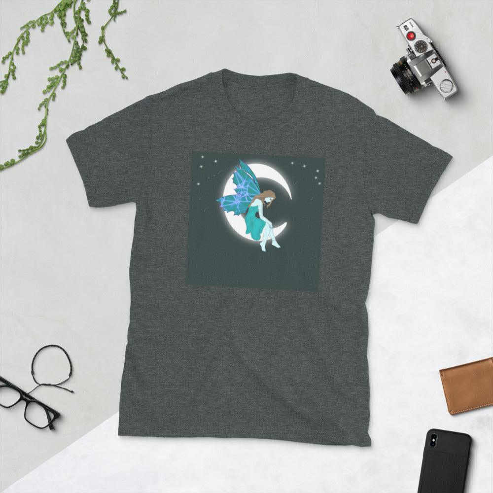 Moon Angel Turquois Front Side Short-Sleeve Unisex T-Shirt - Mina's Planet