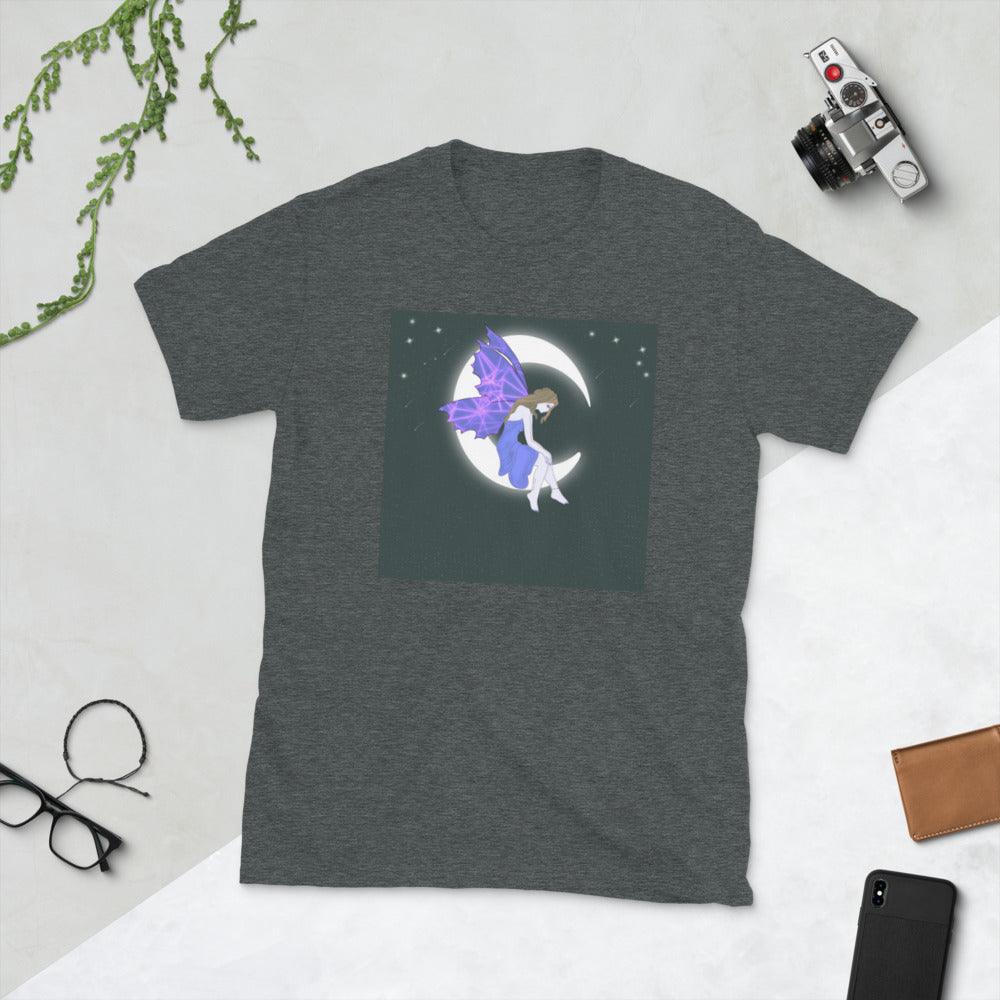 Moon Angel Purple Front Side Short-Sleeve Unisex T-Shirt - Mina's Planet