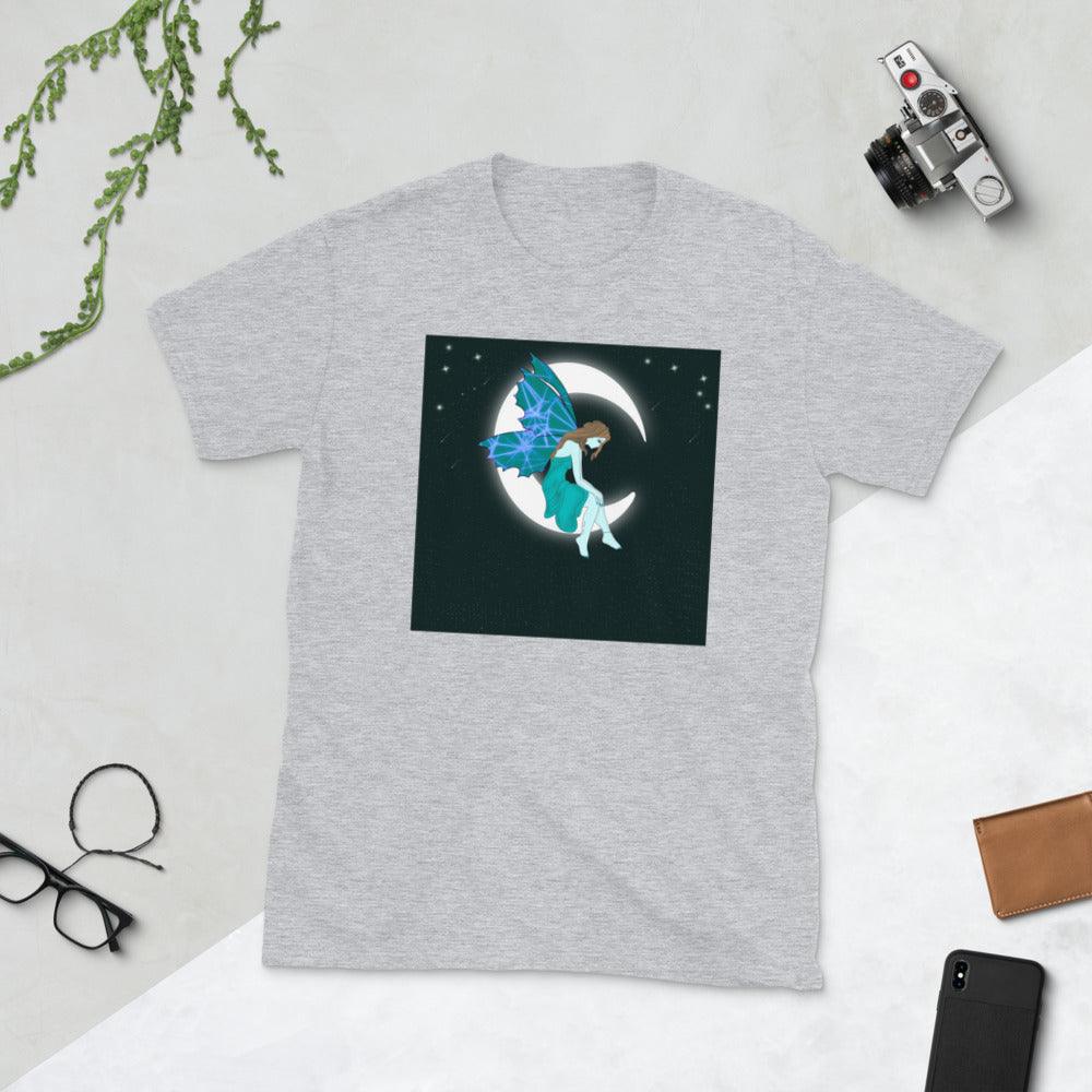 Moon Angel Turquois Front Side Short-Sleeve Unisex T-Shirt - Mina's Planet