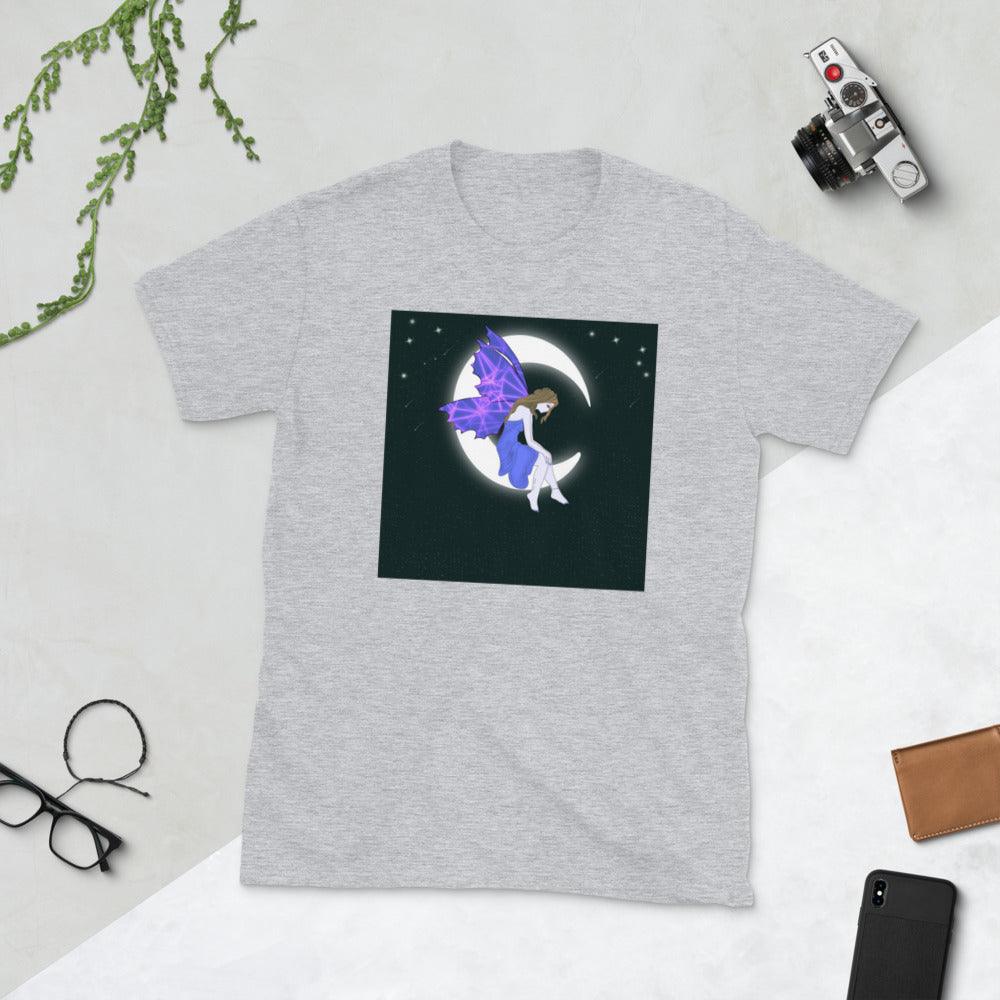 Moon Angel Purple Front Side Short-Sleeve Unisex T-Shirt - Mina's Planet