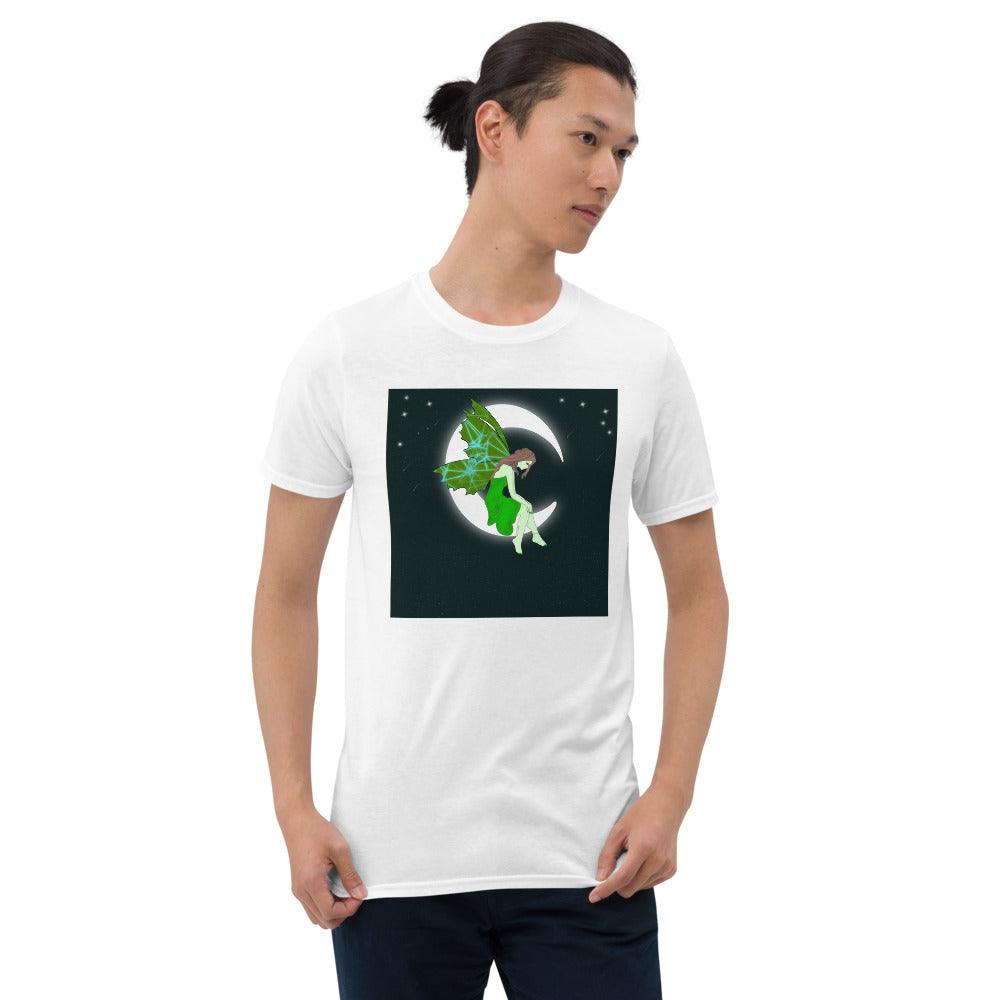 Moon Angel Green Front Side Short-Sleeve Unisex T-Shirt - Mina's Planet