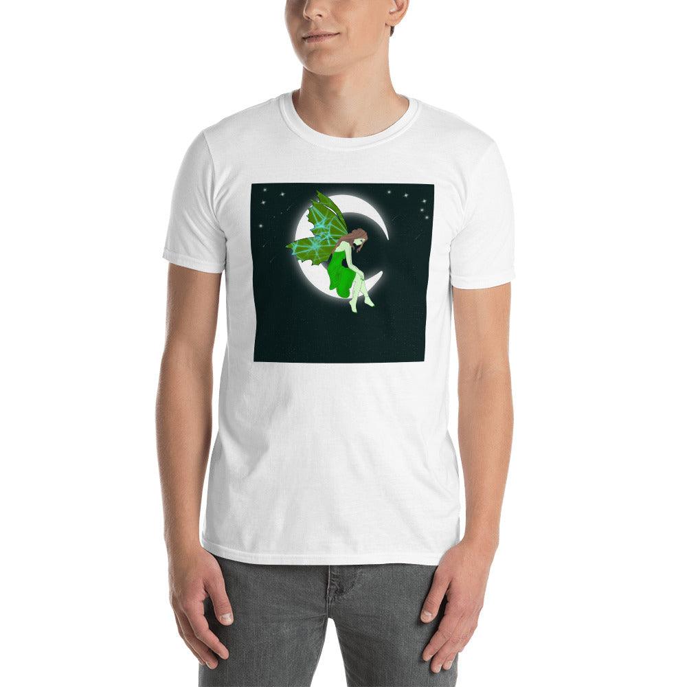 Moon Angel Green Front Side Short-Sleeve Unisex T-Shirt - Mina's Planet