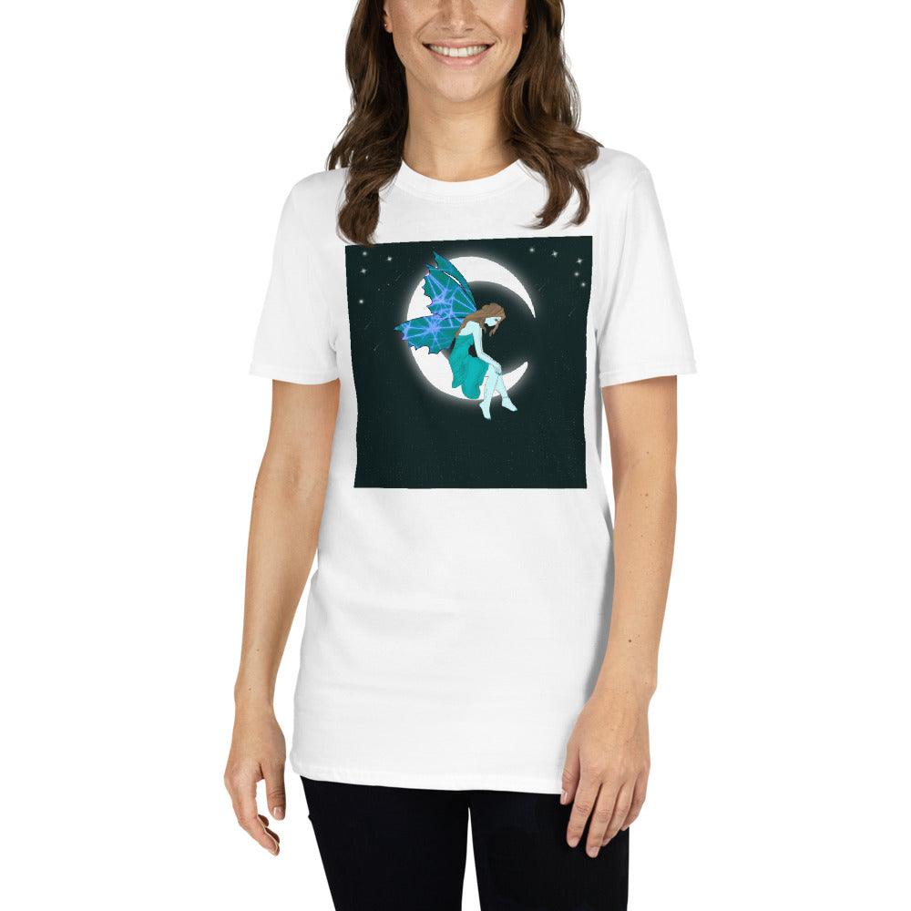 Moon Angel Turquois Front Side Short-Sleeve Unisex T-Shirt - Mina's Planet