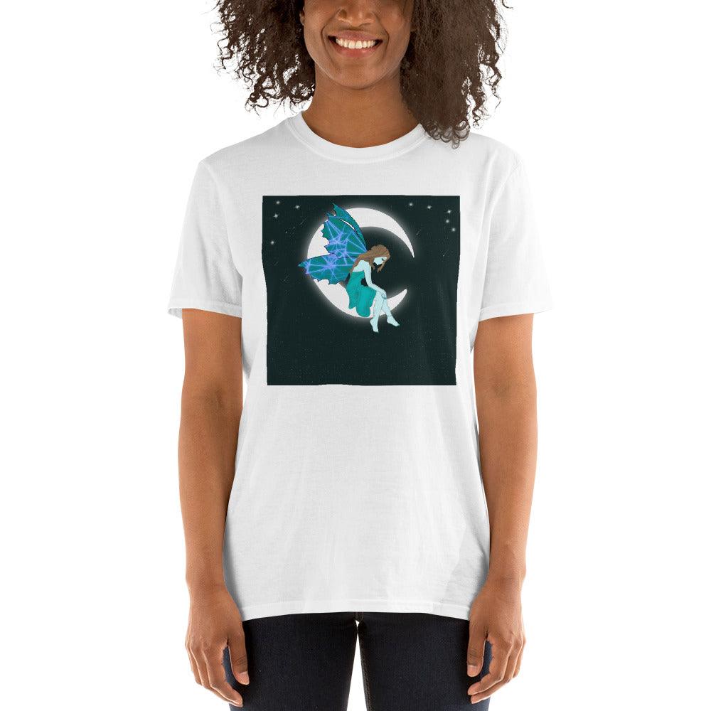 Moon Angel Turquois Front Side Short-Sleeve Unisex T-Shirt - Mina's Planet