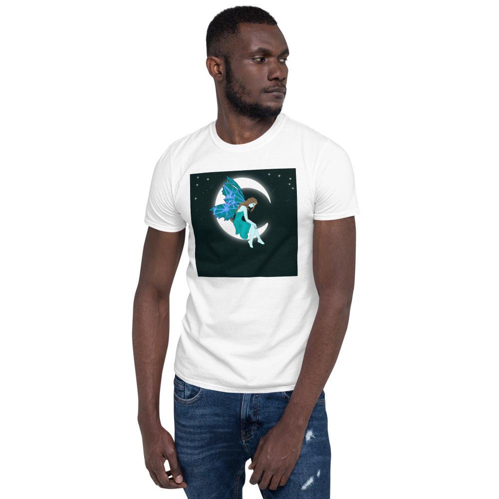 Moon Angel Turquois Front Side Short-Sleeve Unisex T-Shirt - Mina's Planet