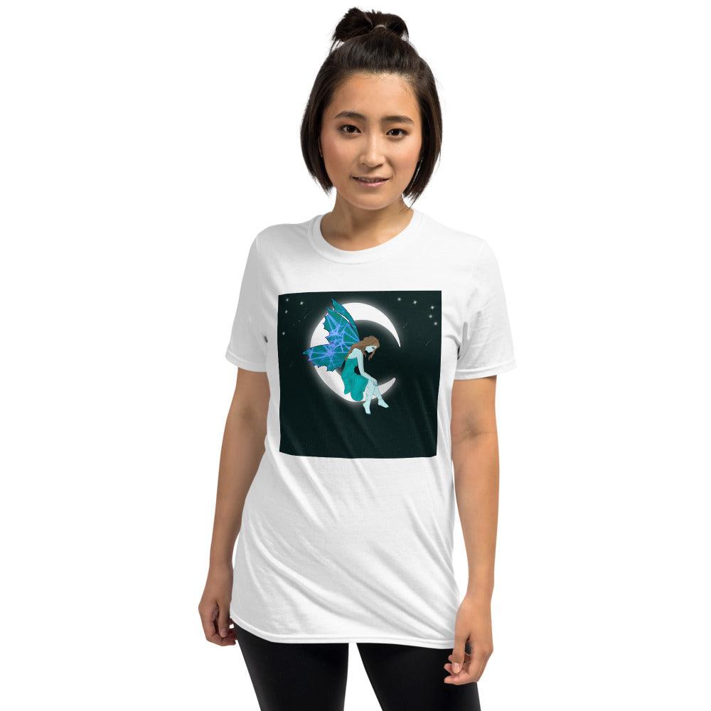 Moon Angel Turquois Front Side Short-Sleeve Unisex T-Shirt - Mina's Planet