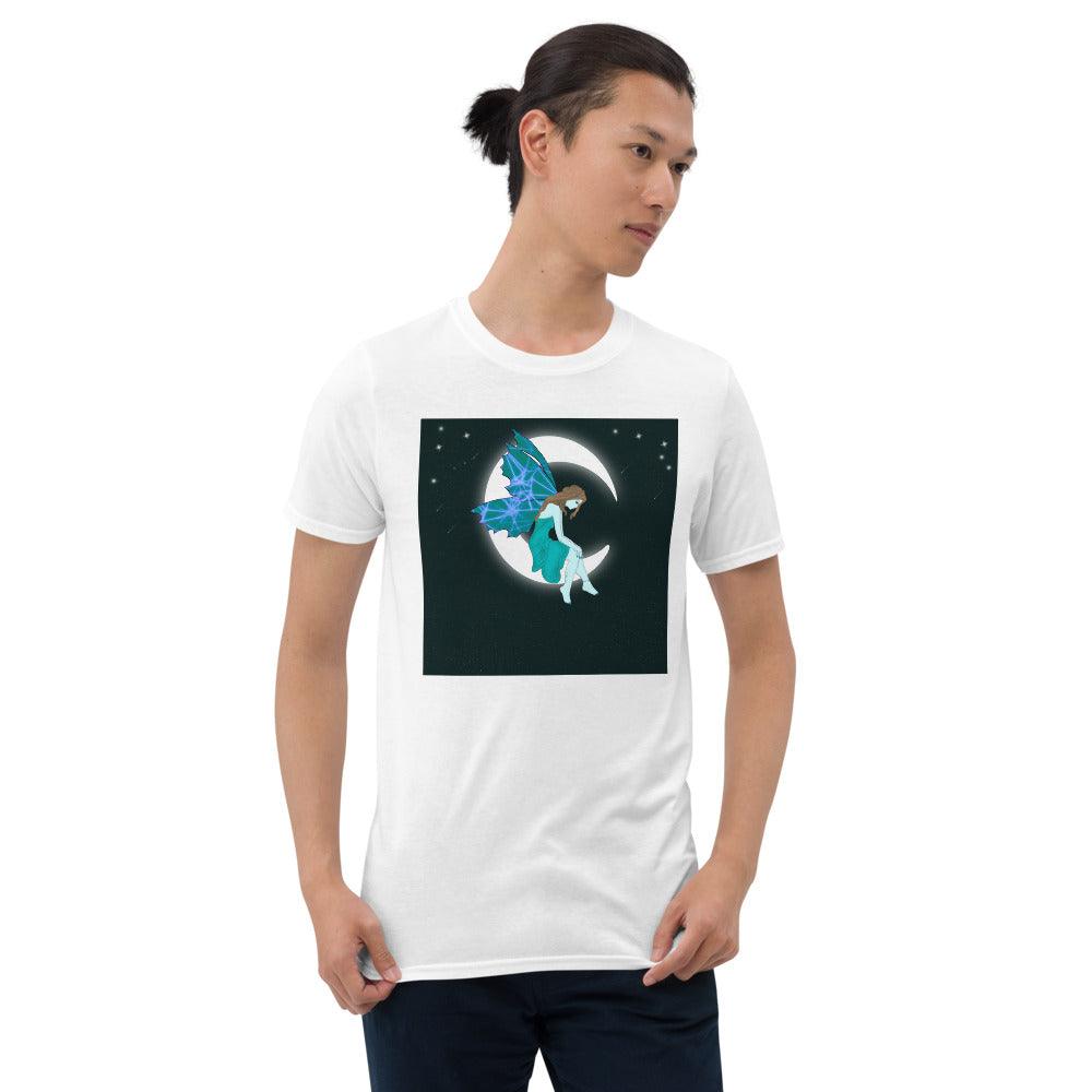 Moon Angel Turquois Front Side Short-Sleeve Unisex T-Shirt - Mina's Planet