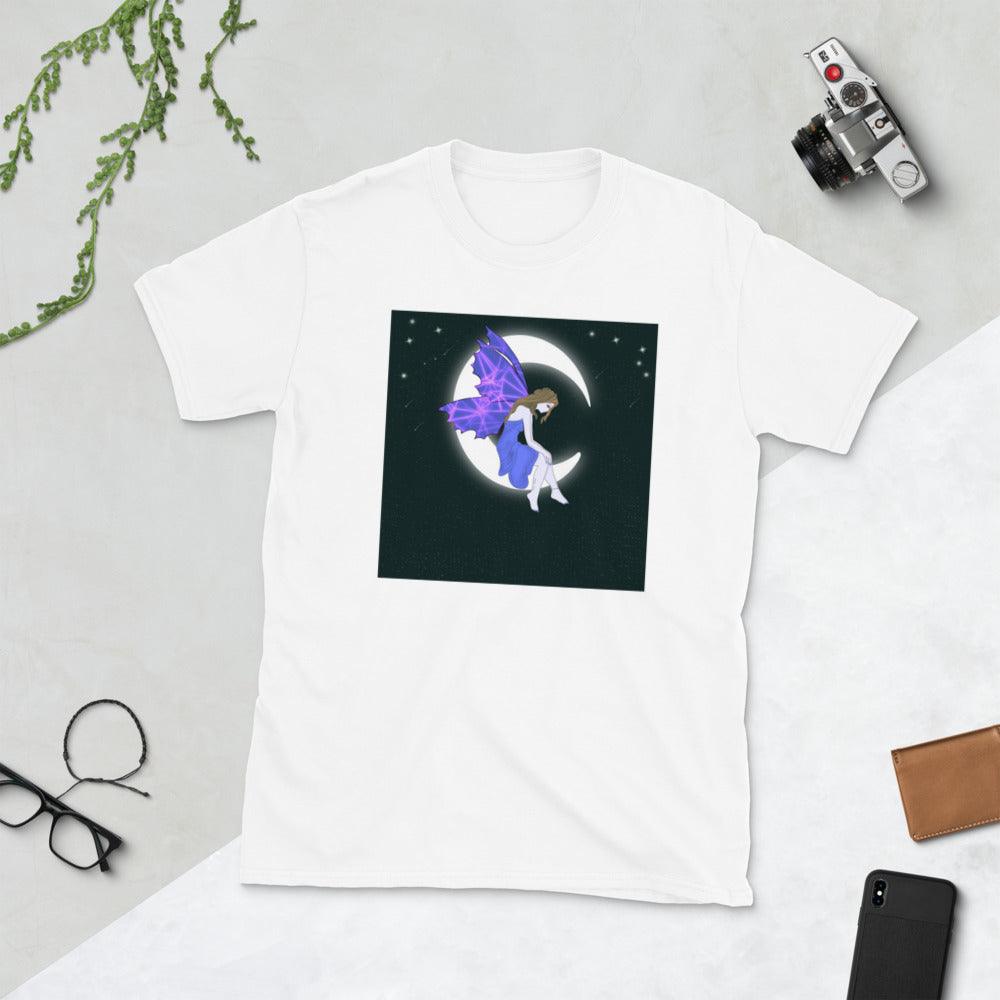 Moon Angel Purple Front Side Short-Sleeve Unisex T-Shirt - Mina's Planet