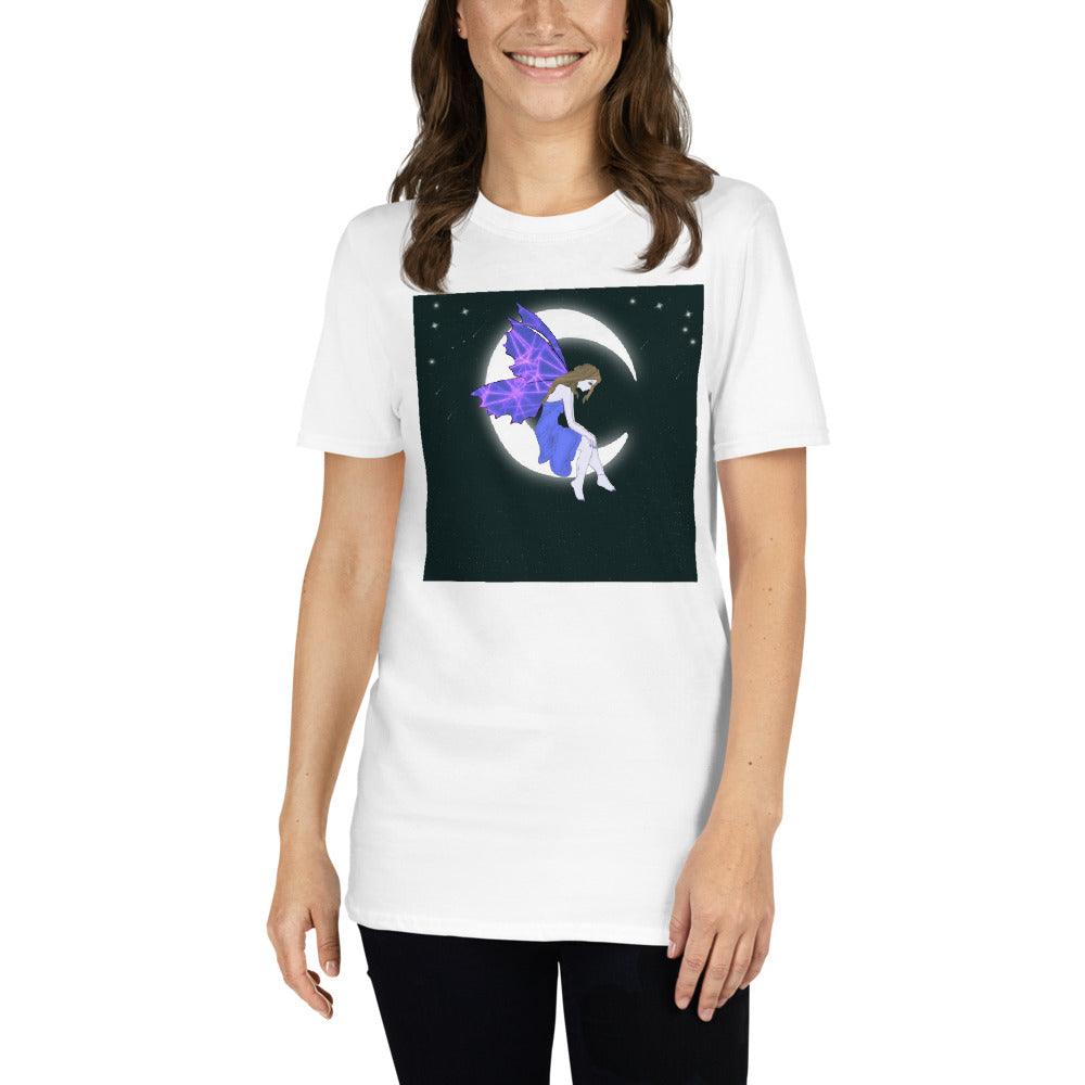 Moon Angel Purple Front Side Short-Sleeve Unisex T-Shirt - Mina's Planet