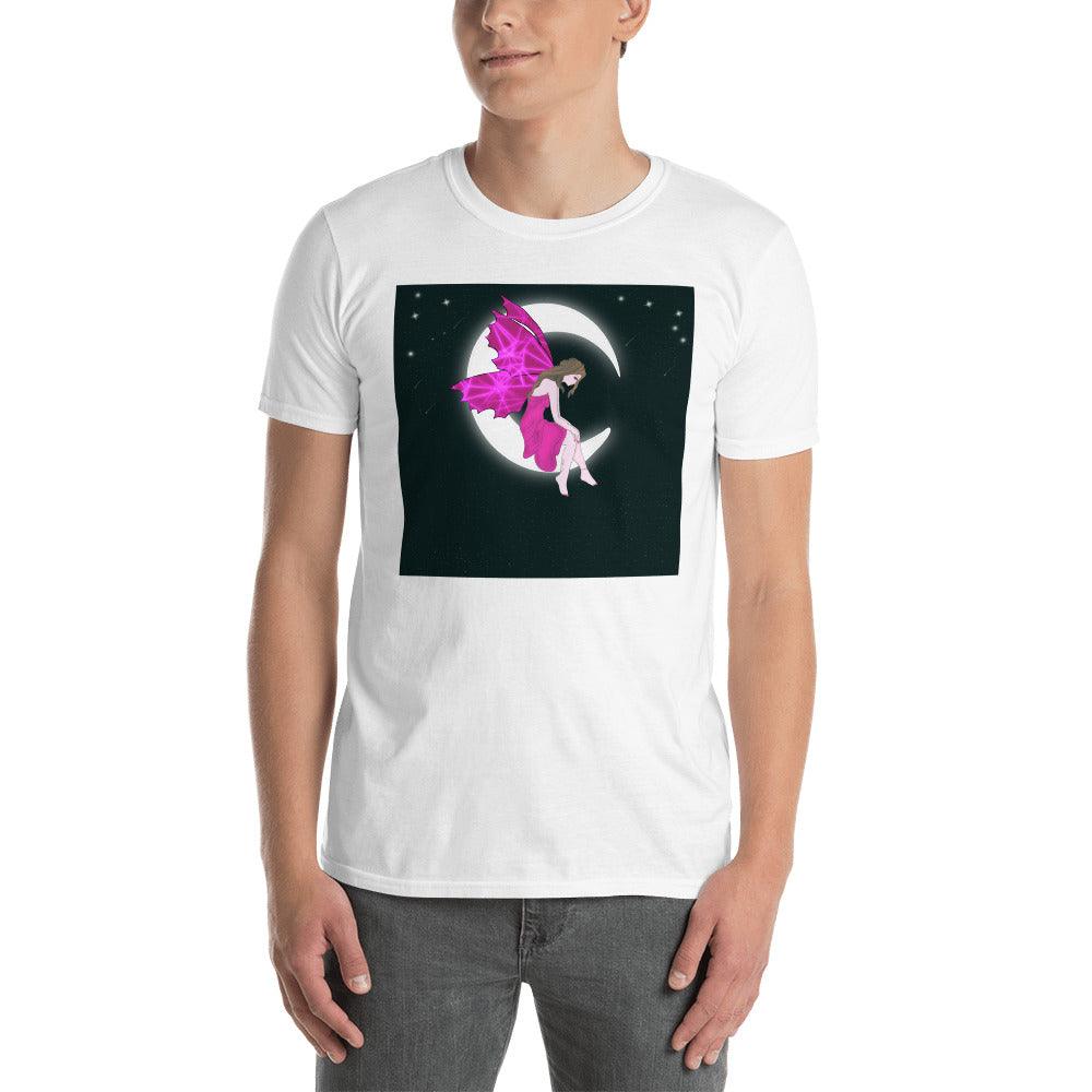 Moon Angel Pink Front Side Short-Sleeve Unisex T-Shirt - Mina's Planet