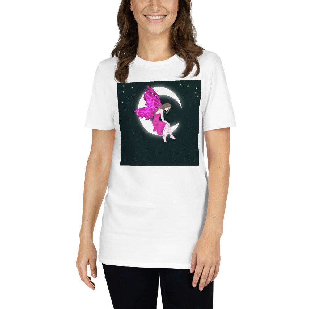 Moon Angel Pink Front Side Short-Sleeve Unisex T-Shirt - Mina's Planet