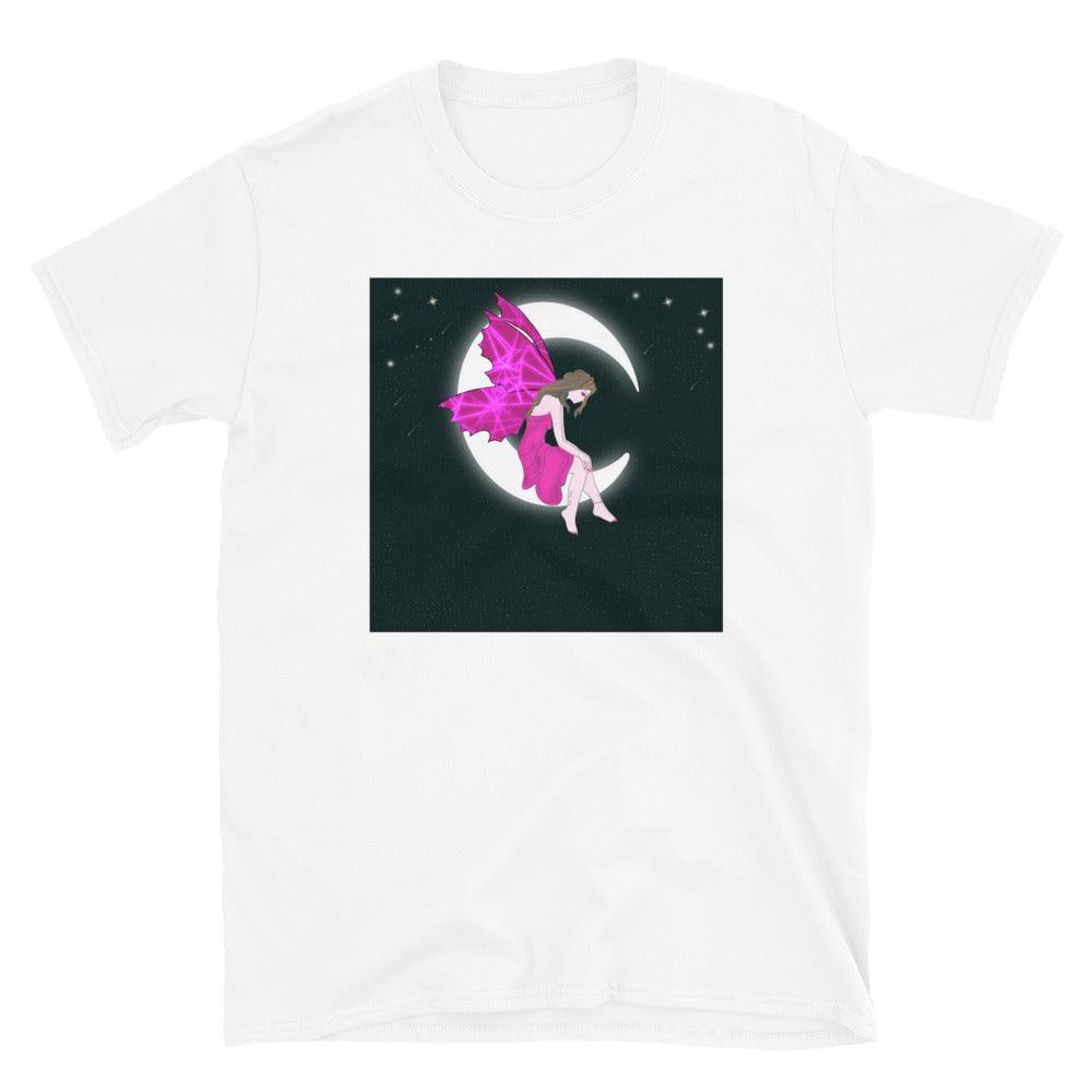 Moon Angel Pink Front Side Short-Sleeve Unisex T-Shirt - Mina's Planet