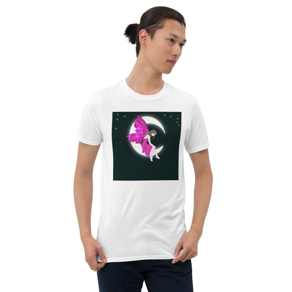 Moon Angel Pink Front Side Short-Sleeve Unisex T-Shirt - Mina's Planet