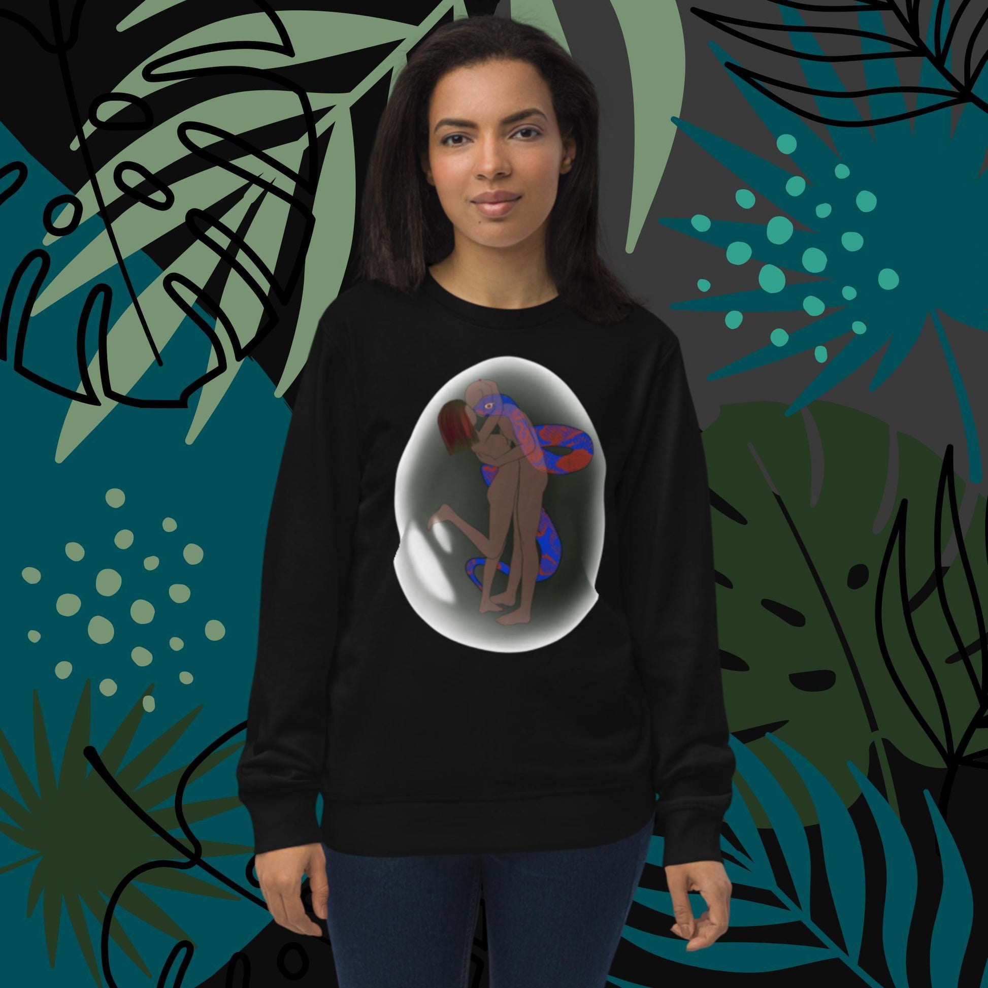 Love Bubble Valentines Day Unisex organic sweatshirt - Mina's Planet