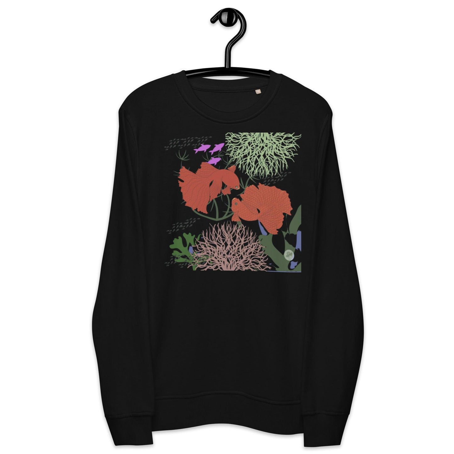 Fishes Love Valentines Day Unisex organic sweatshirt - Mina's Planet