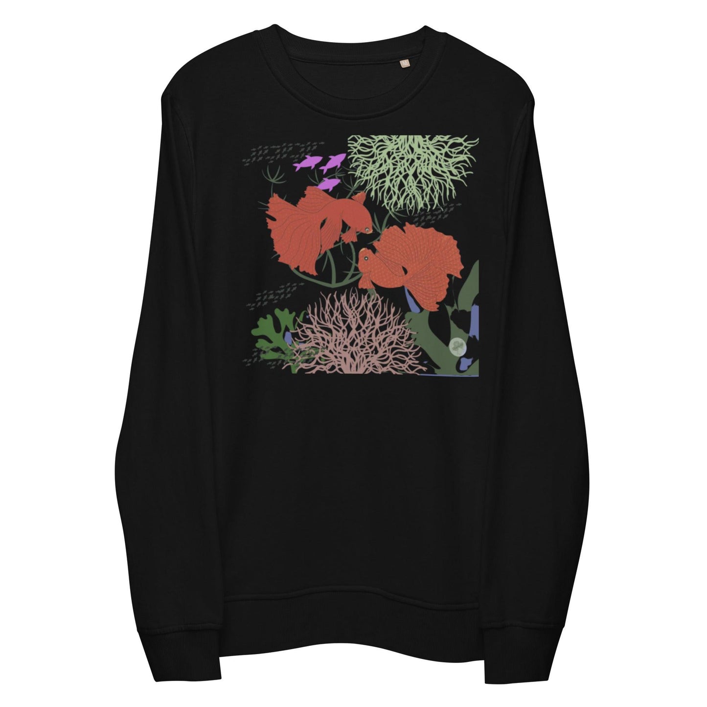 Fishes Love Valentines Day Unisex organic sweatshirt - Mina's Planet