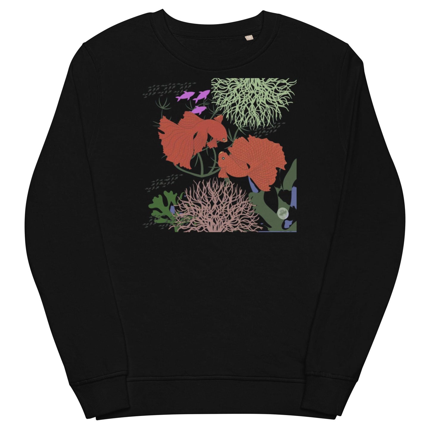 Fishes Love Valentines Day Unisex organic sweatshirt - Mina's Planet