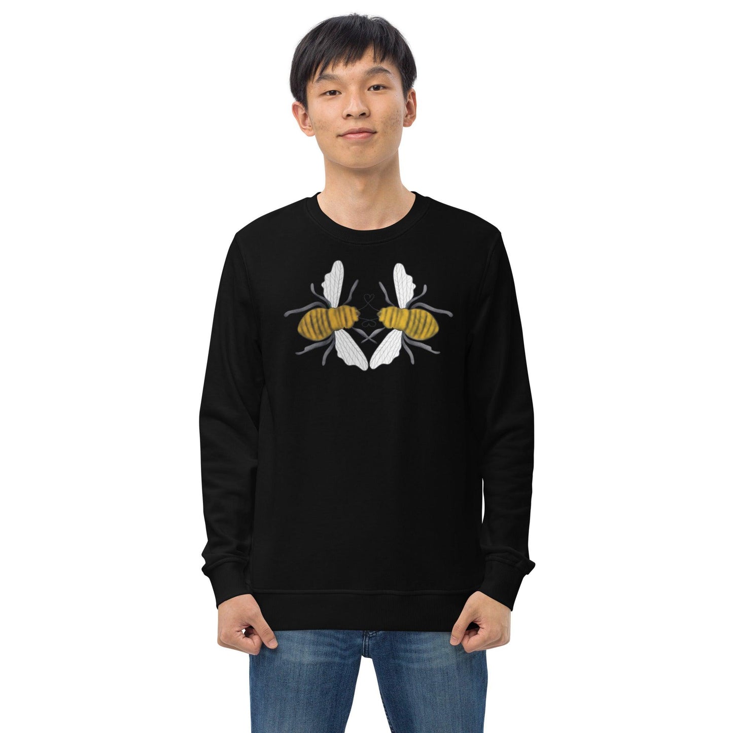 Bees Love valentines day Unisex organic sweatshirt - Mina's Planet