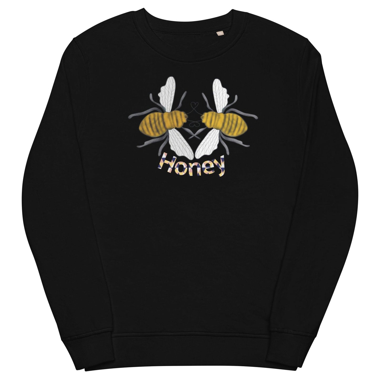 Honey Bee Love Valentines Day Unisex organic sweatshirt - Mina's Planet