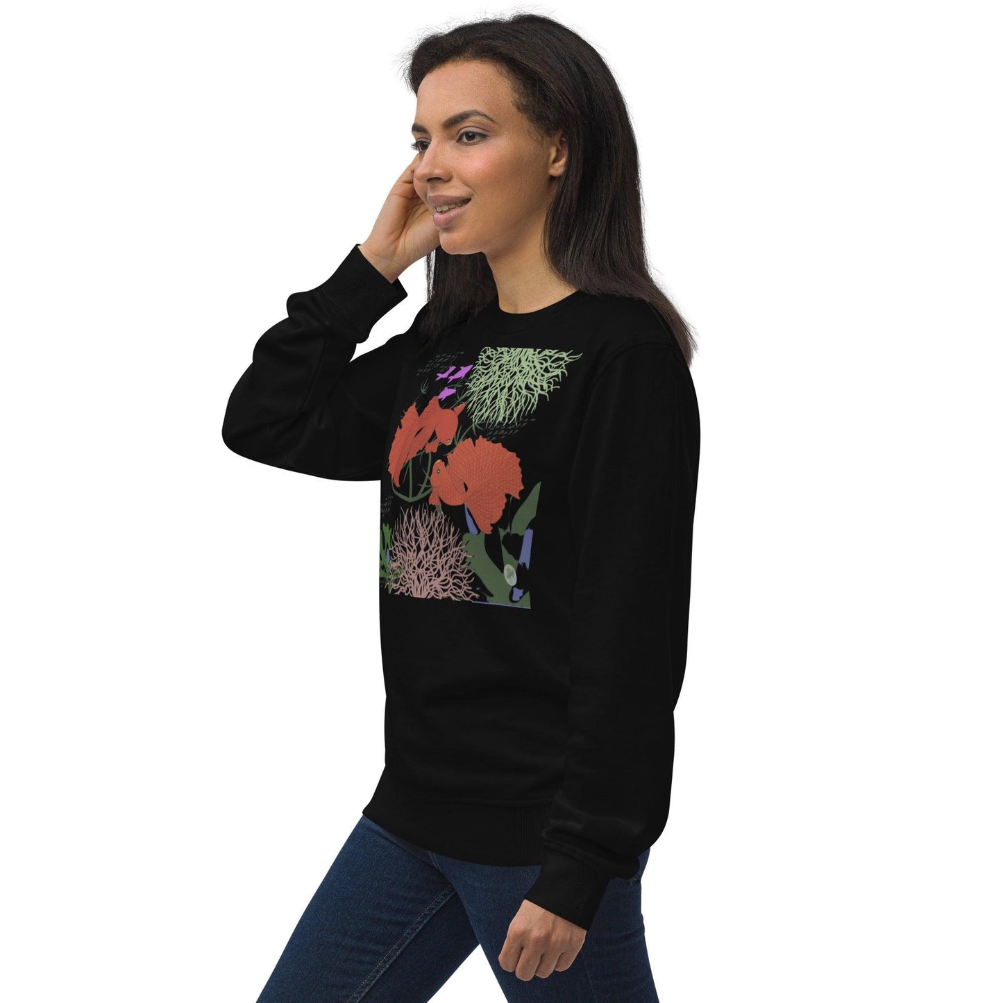 Fishes Love Valentines Day Unisex organic sweatshirt - Mina's Planet