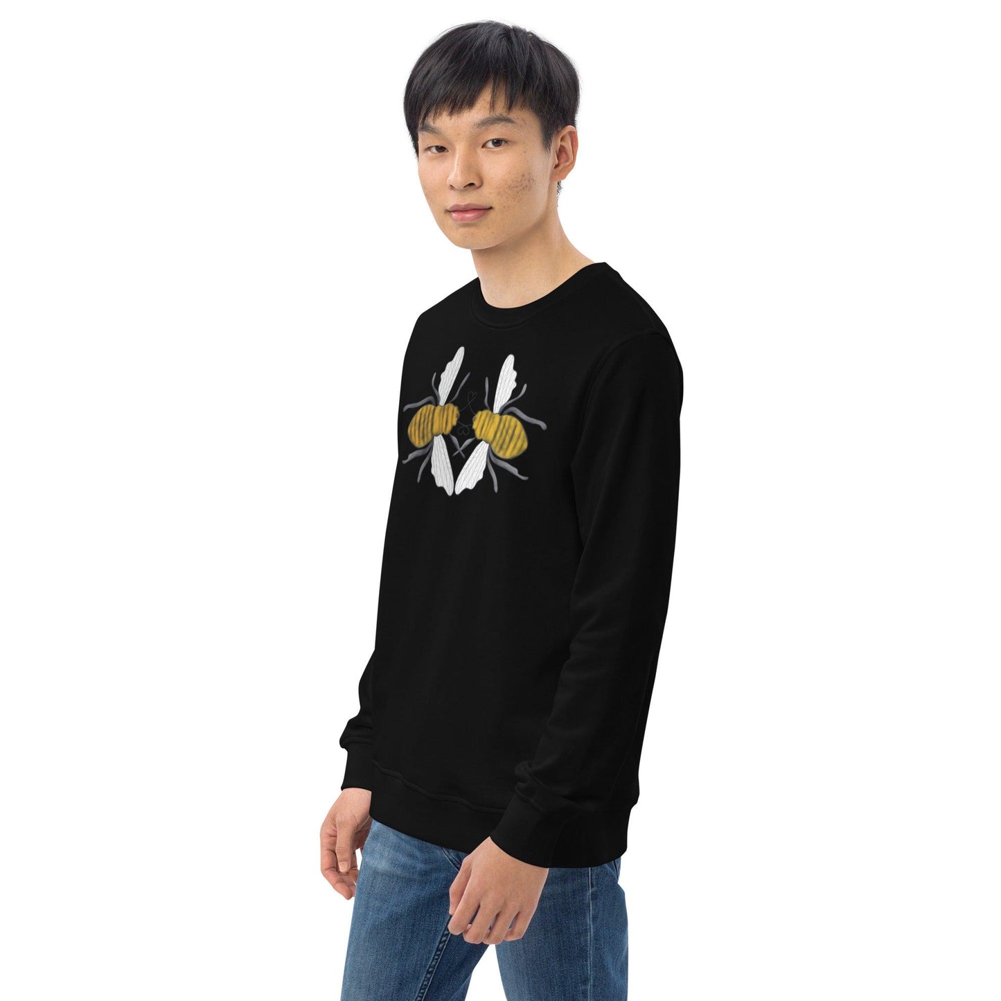 Bees Love valentines day Unisex organic sweatshirt - Mina's Planet