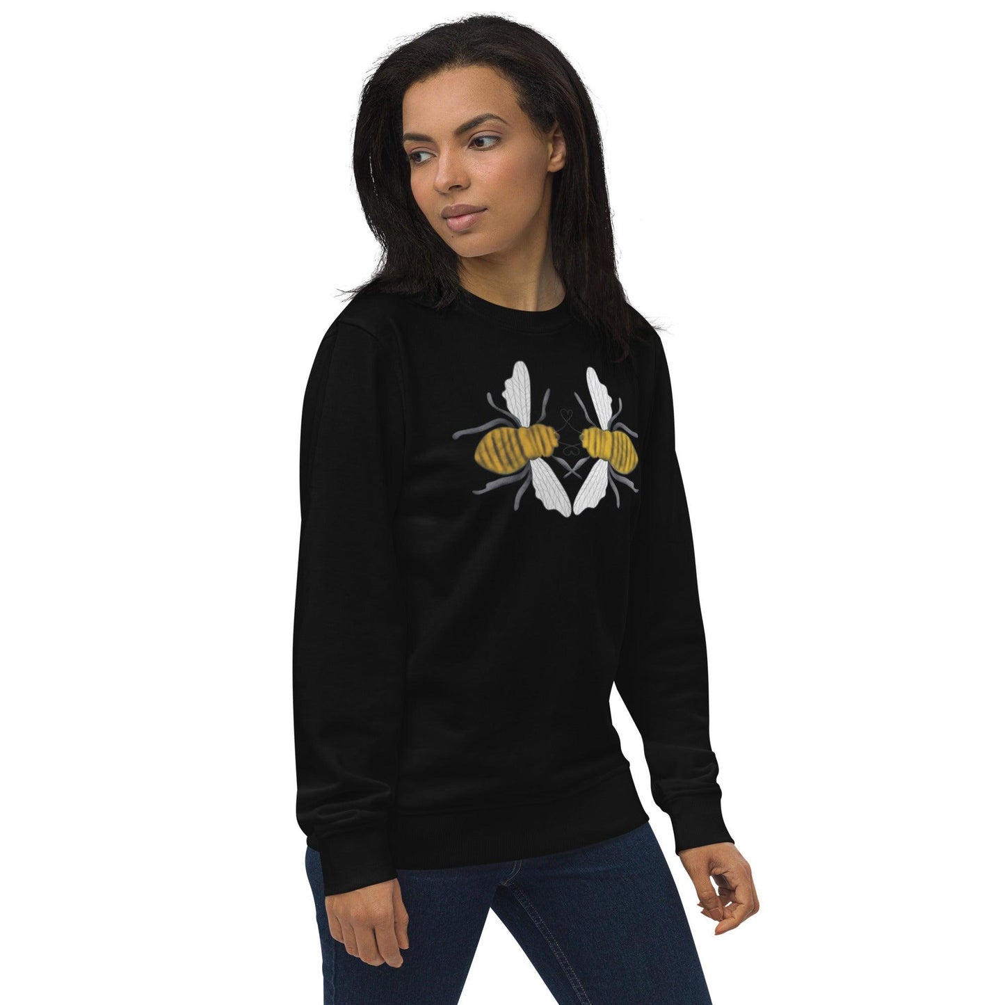 Bees Love valentines day Unisex organic sweatshirt - Mina's Planet