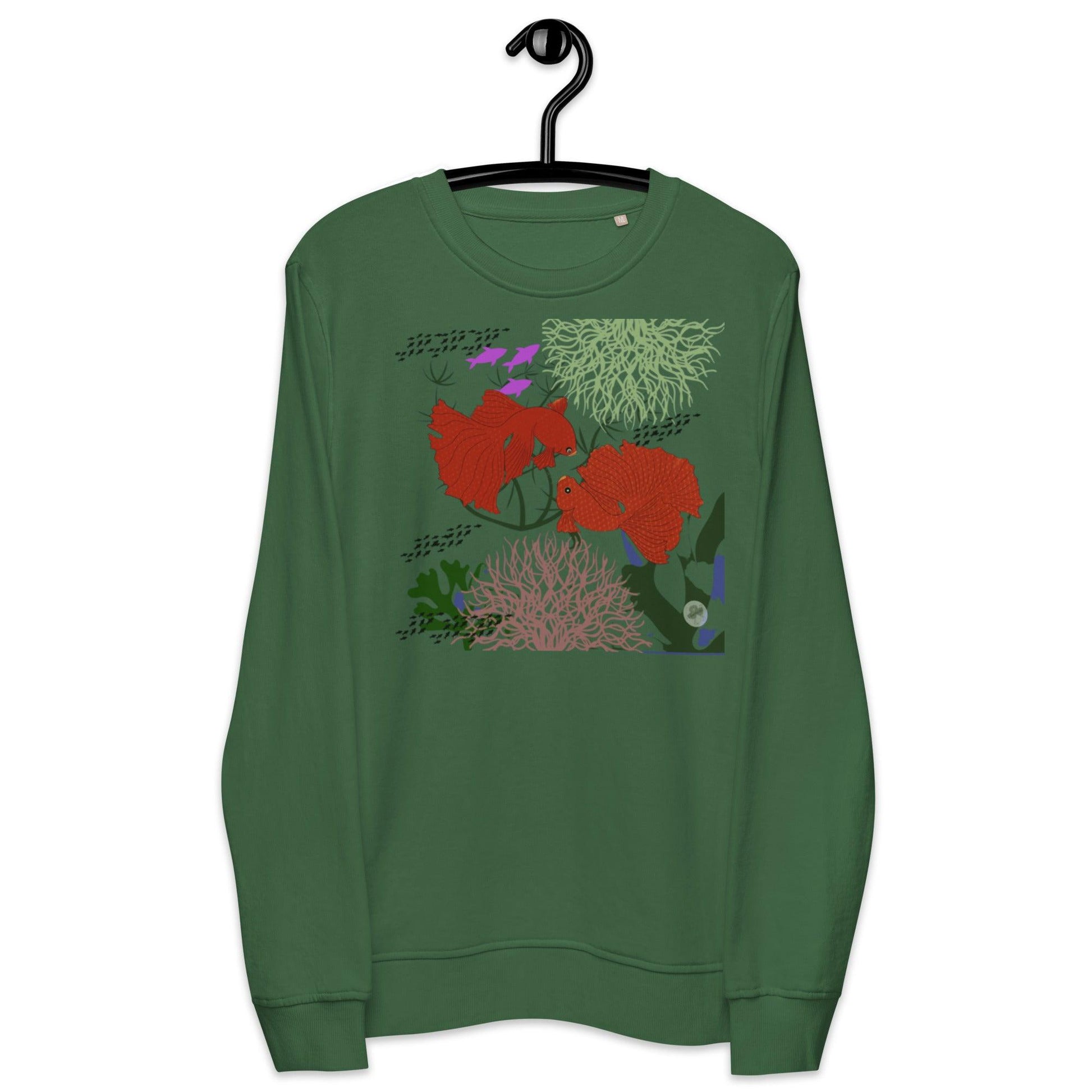 Fishes Love Valentines Day Unisex organic sweatshirt - Mina's Planet