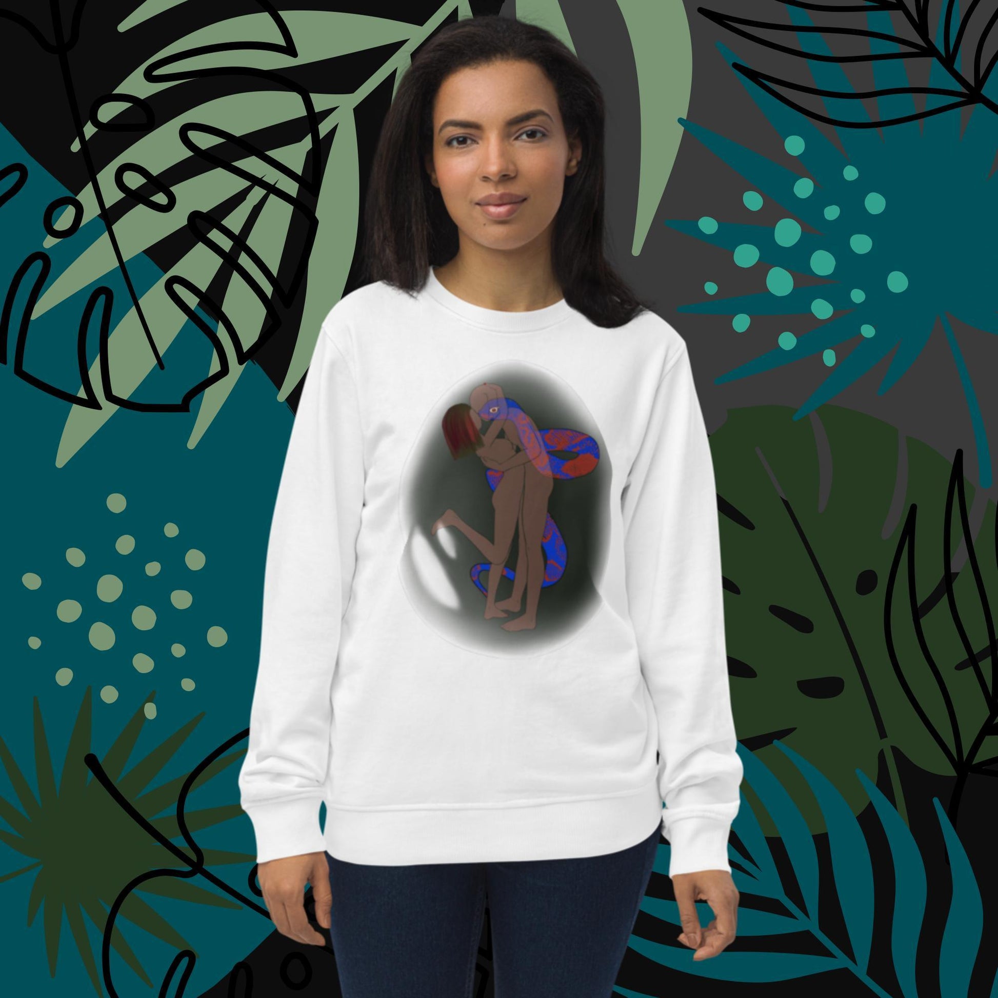 Love Bubble Valentines Day Unisex organic sweatshirt - Mina's Planet