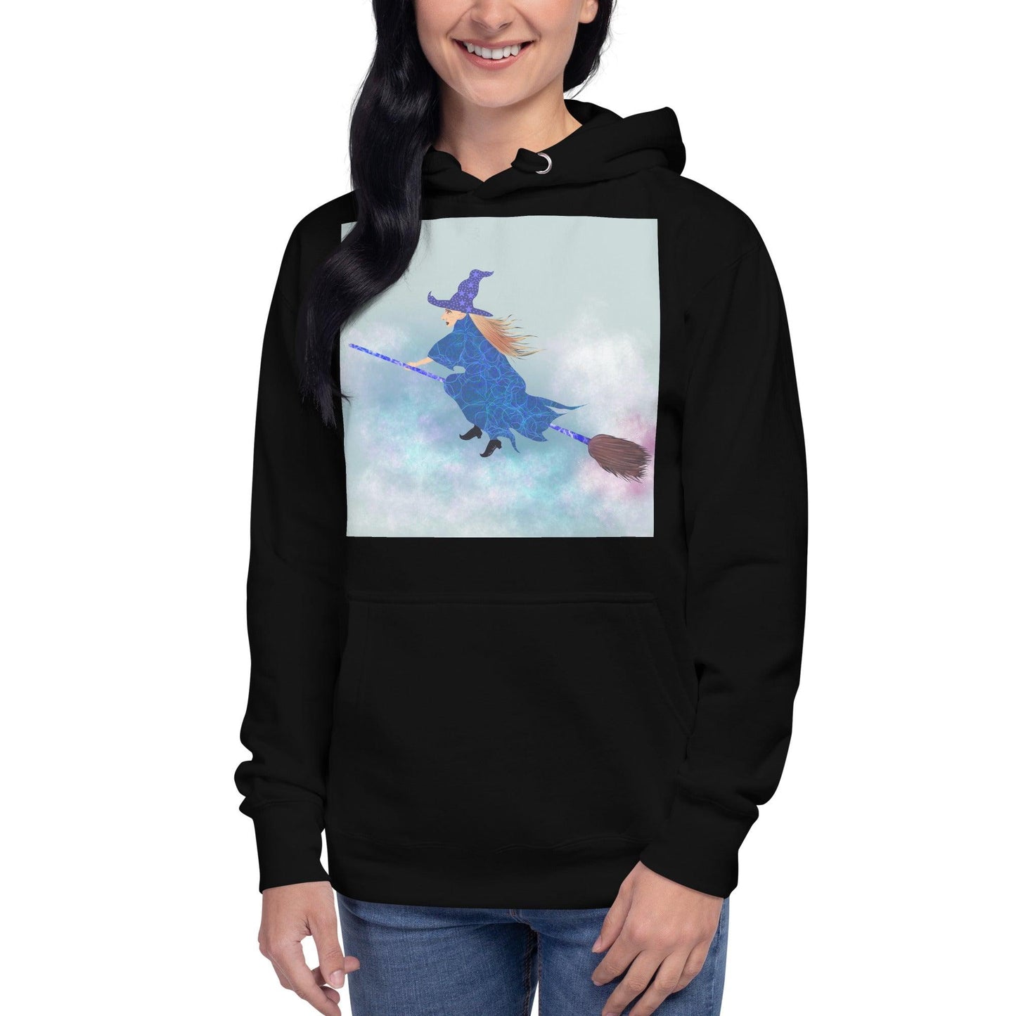 Unisex Hoodie Witch in clouds - Mina's Planet