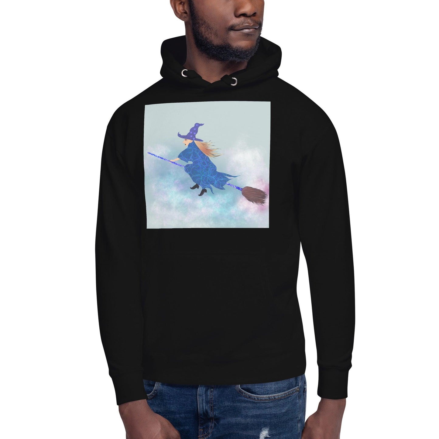 Unisex Hoodie Witch in clouds - Mina's Planet