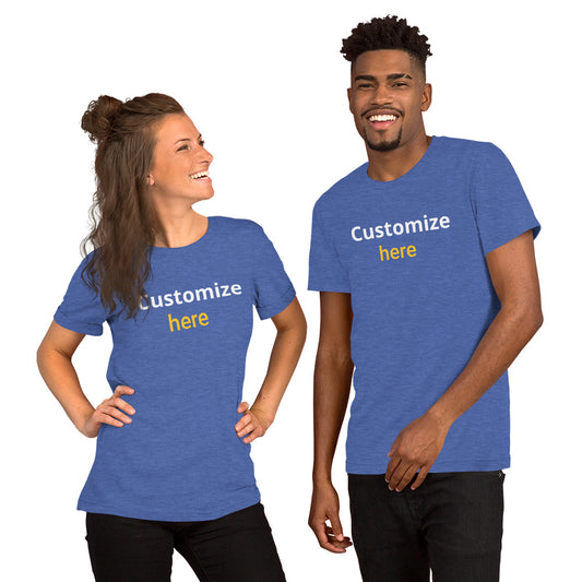 customize light Multicolor Unisex t-shirt